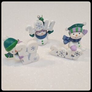 Hallmark Keepsake Snowman Ornaments - 2011, 2016, 2019